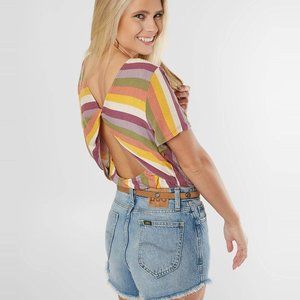 Daytrip Striped Open Back Top